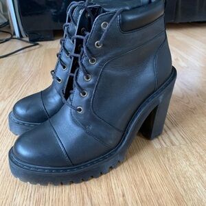 Dr. Martens Black Chunky Heeled Boots
